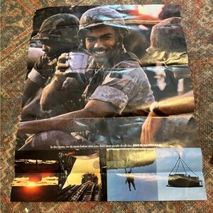 Vintage Army Poster with Soldiers